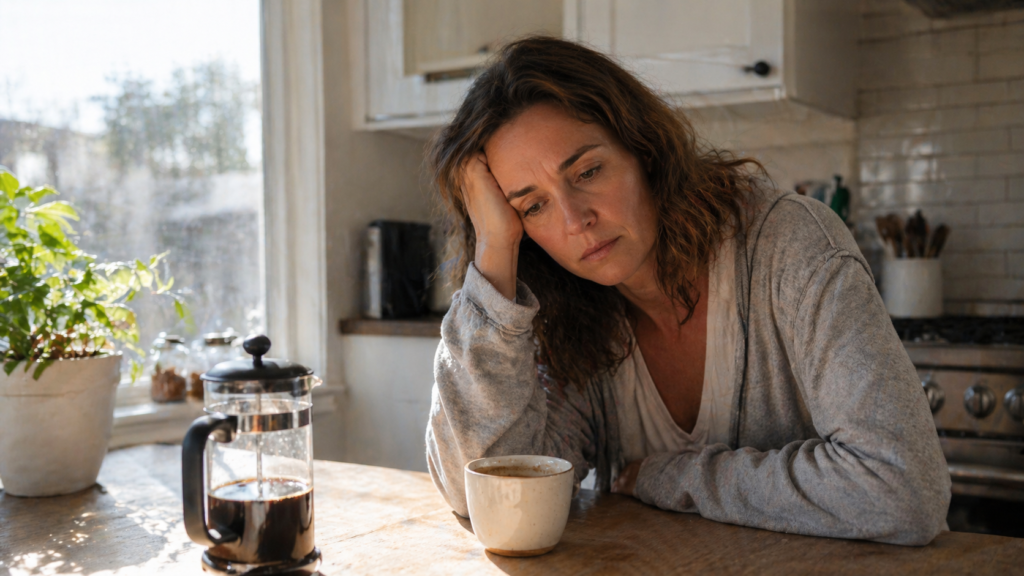 woman with hypersomnia exhausted during the day despite sleeping enough