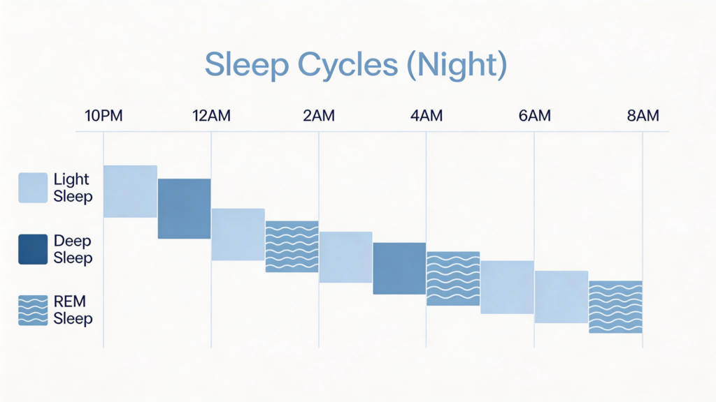 rem sleep cycles throughout the night