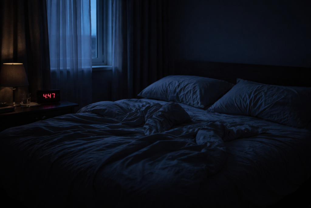 bedroom clock showing early morning waking up too early