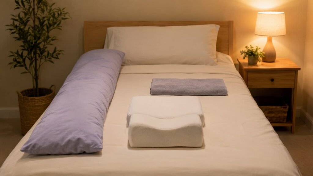 knee and ankle pillow support for sciatica sleep