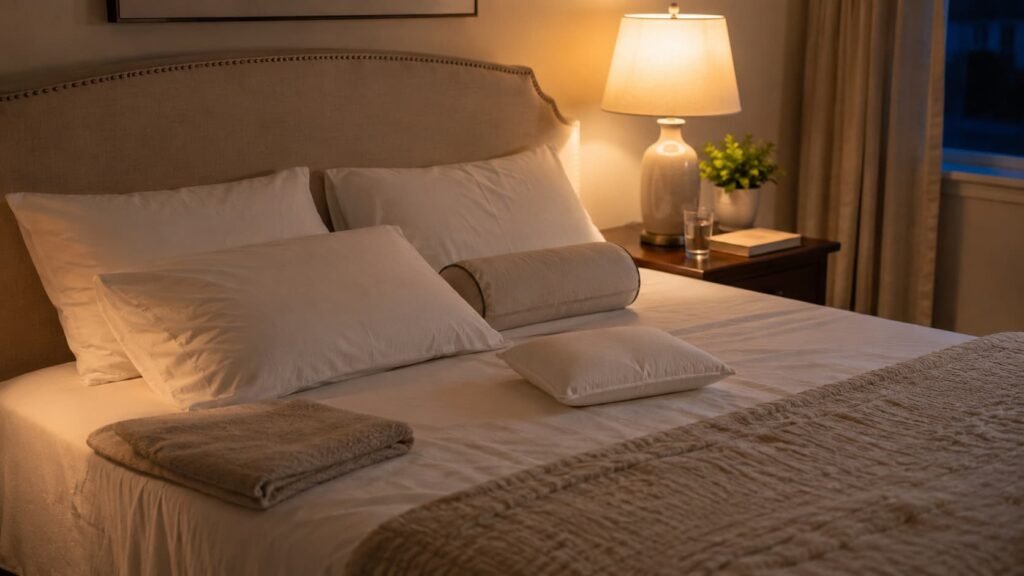 bedtime pillow setup for sciatica pain relief