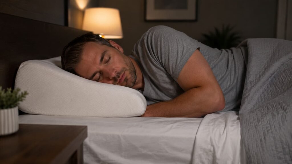 side sleeping position for sinus drainage relief at night