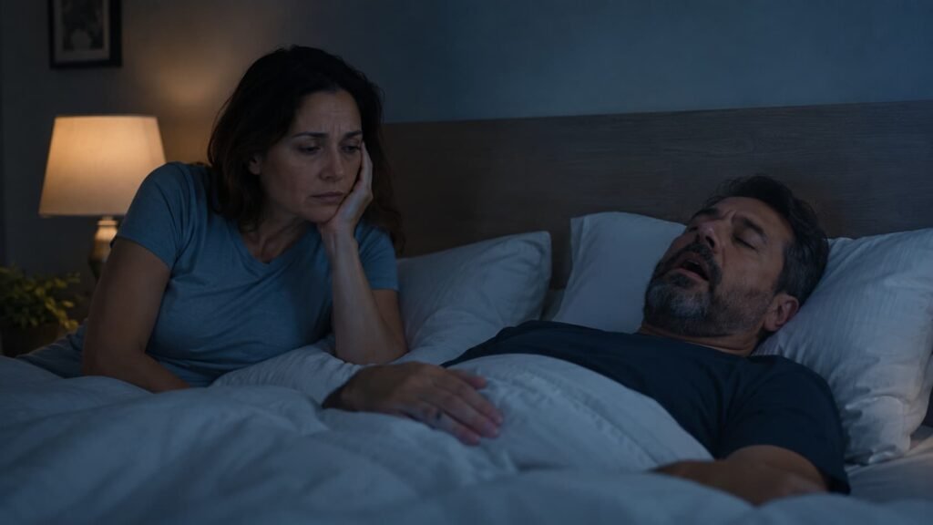 Sleep apnea triggering repeated stress responses during the night