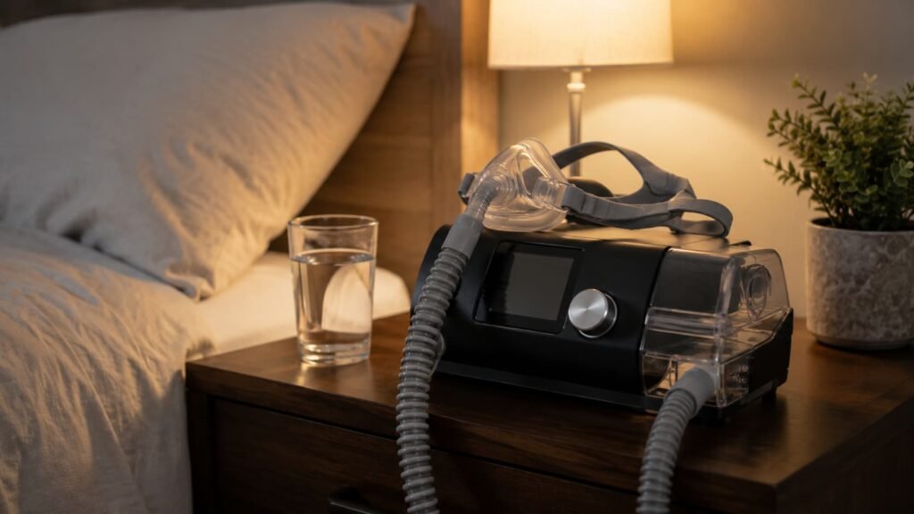 CPAP treatment for sleep apnea anxiety at night
