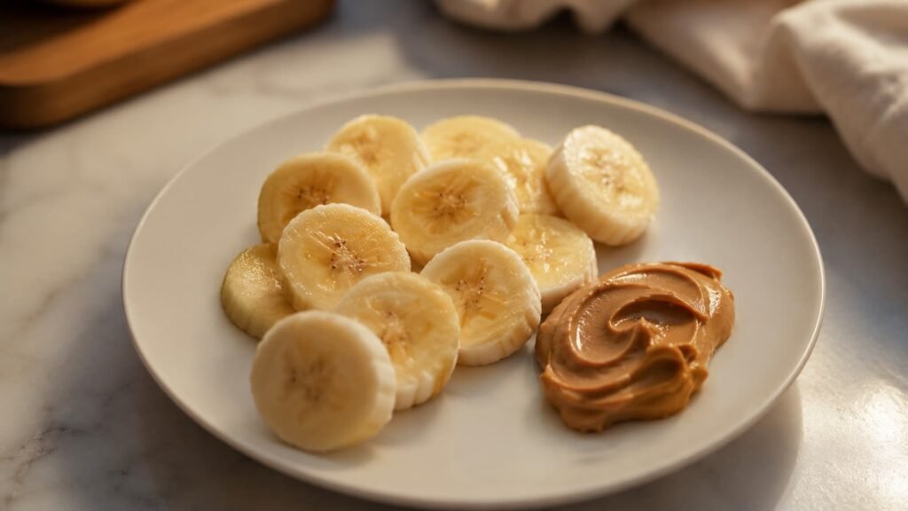 Peanut butter with banana as a bedtime snack for sleep