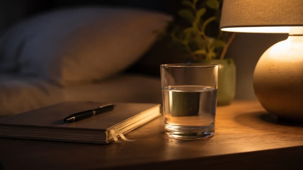 Small sips of water before sleep instead of a full glass