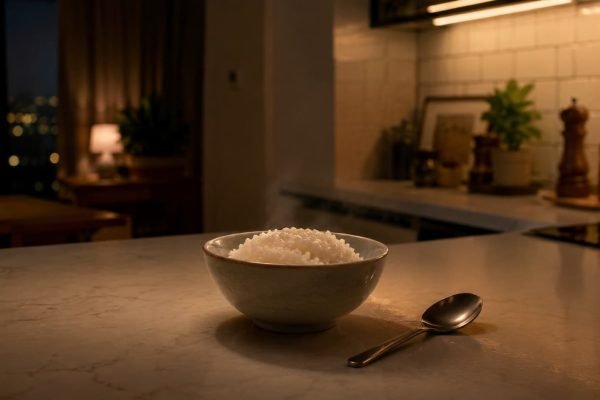 Eating rice before bed as a simple nighttime snack
