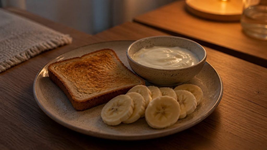 Mild bedtime snack alternative to spicy food before sleep